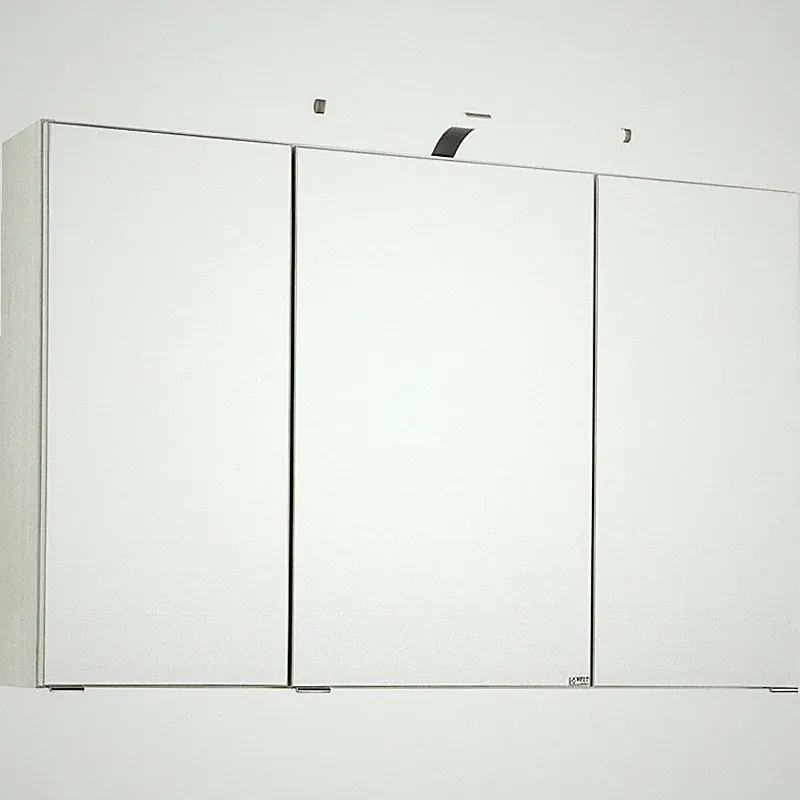 Badezimmer Spiegelschrank in weiß mit LED Beleuchtung 100cm Schalter Steckdose