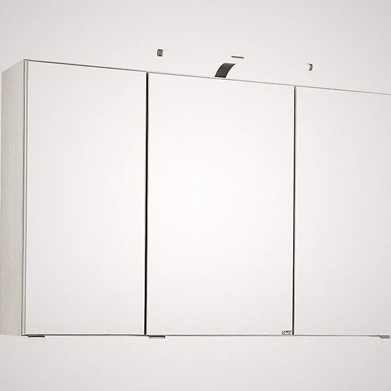 Badezimmer Spiegelschrank in weiß mit LED Beleuchtung 100cm Schalter Steckdose