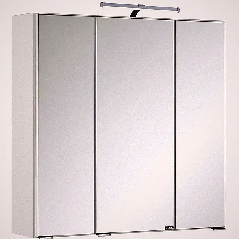 Badezimmer Spiegelschrank in weiß mit LED Beleuchtung 60cm Schalter Steckdose