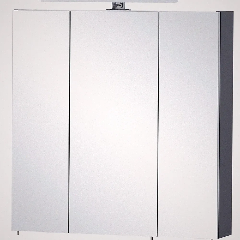 Badezimmer Spiegelschrank inkl. Beleuchtung in nachtblau, B/H/T: ca. 74