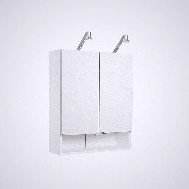 Badezimmer Spiegelschrank mit Beleuchtung Steckdose weiß 60cm Badezimmerspiegel