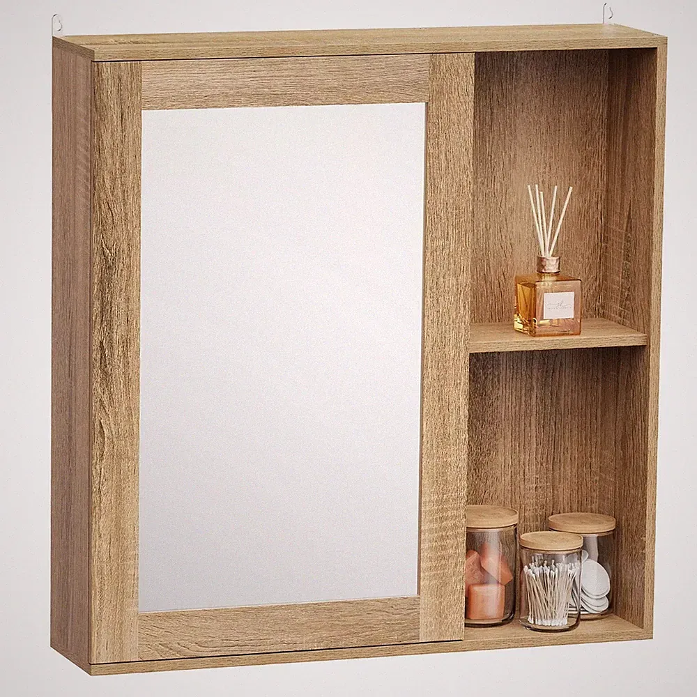 Badezimmer Spiegelschrank Wandhalterung Platzsparer Medizin WC Aufbewahrung Schrank