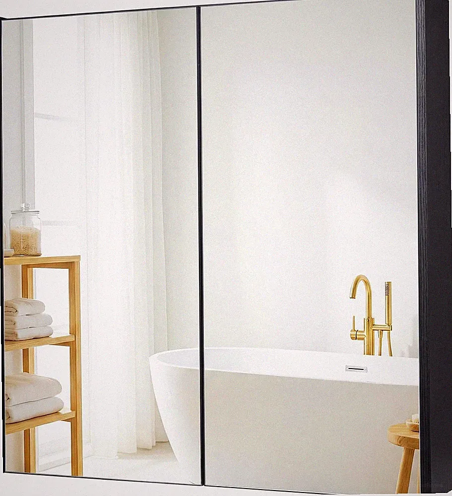 Badezimmer Spiegelschrank, Wandschrank Aufbewahrungsschrank mit Regal, Haus Küche