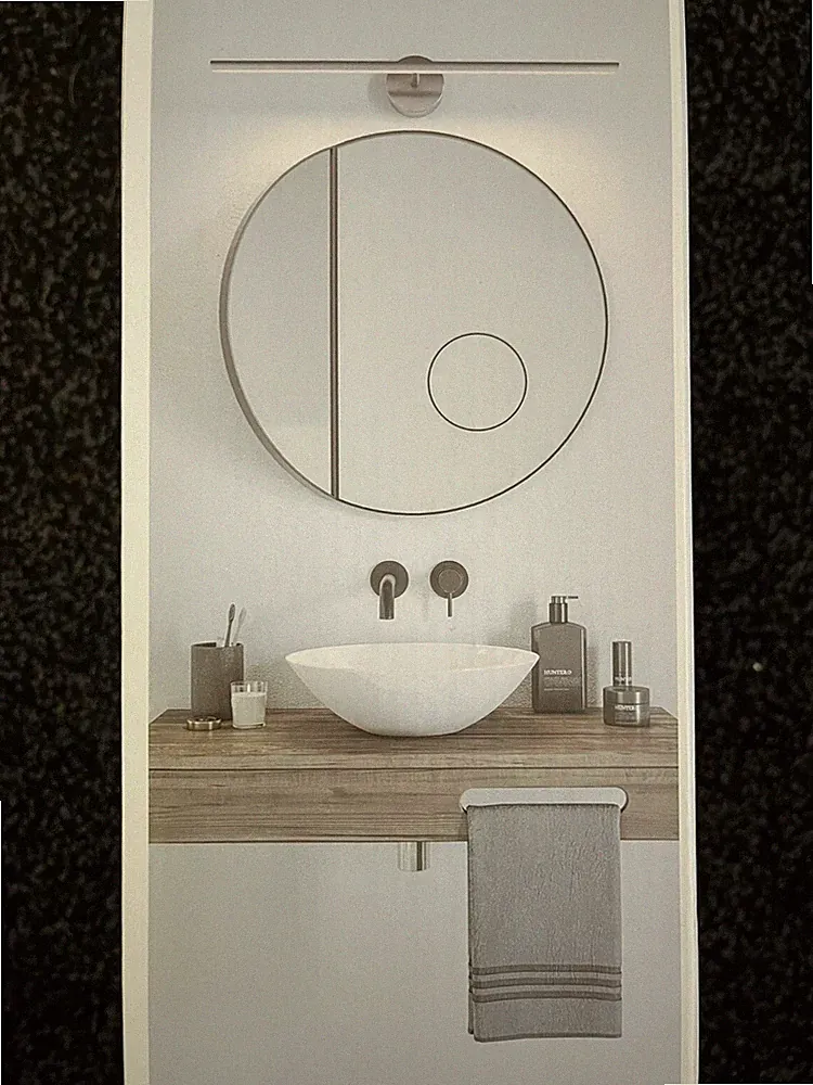 Badezimmerlampe Leuchte Nordlux Bathroom IP S13 60, Stahl gebürstet, B=60 cm