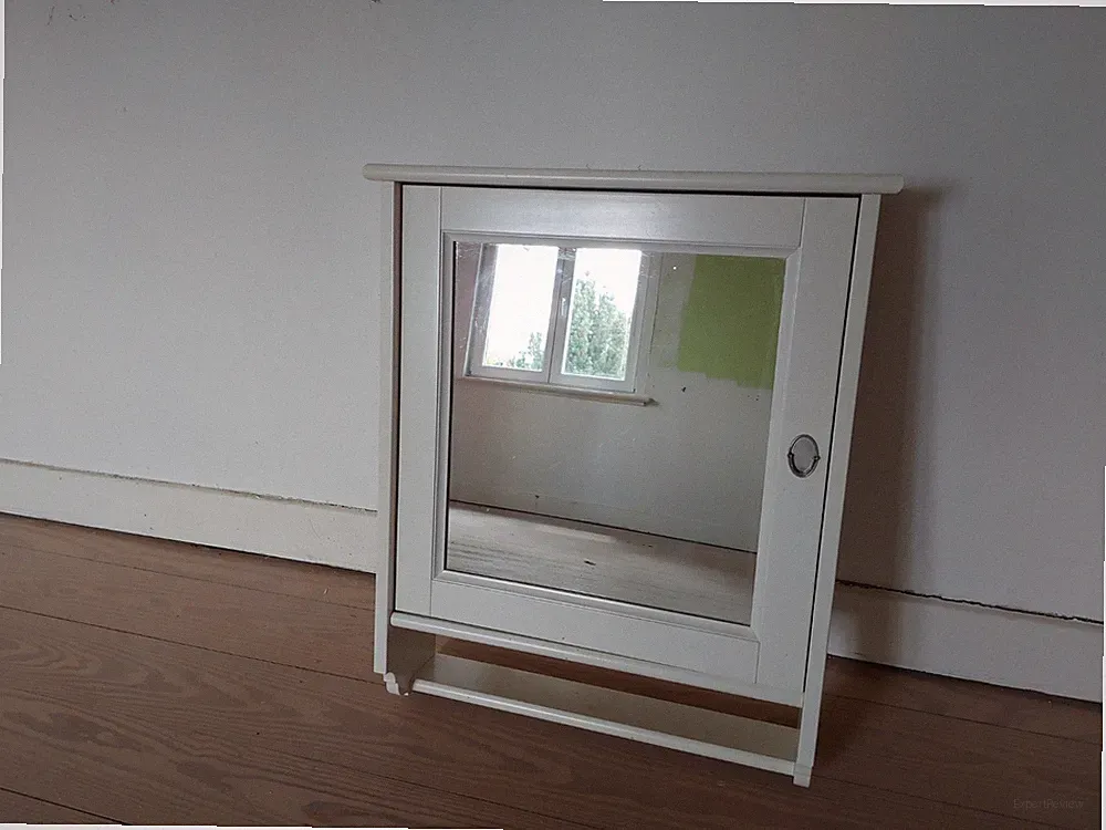 Badezimmerschrank mit Spiegel aus Holz 60 cm/75 cm/16 cm (B/H/T)
