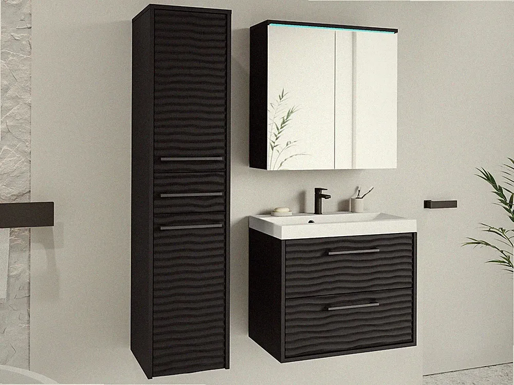 Badmöbel Kodawi I Set mit Waschbecken Badezimmer Komplett Badmoebel Modern
