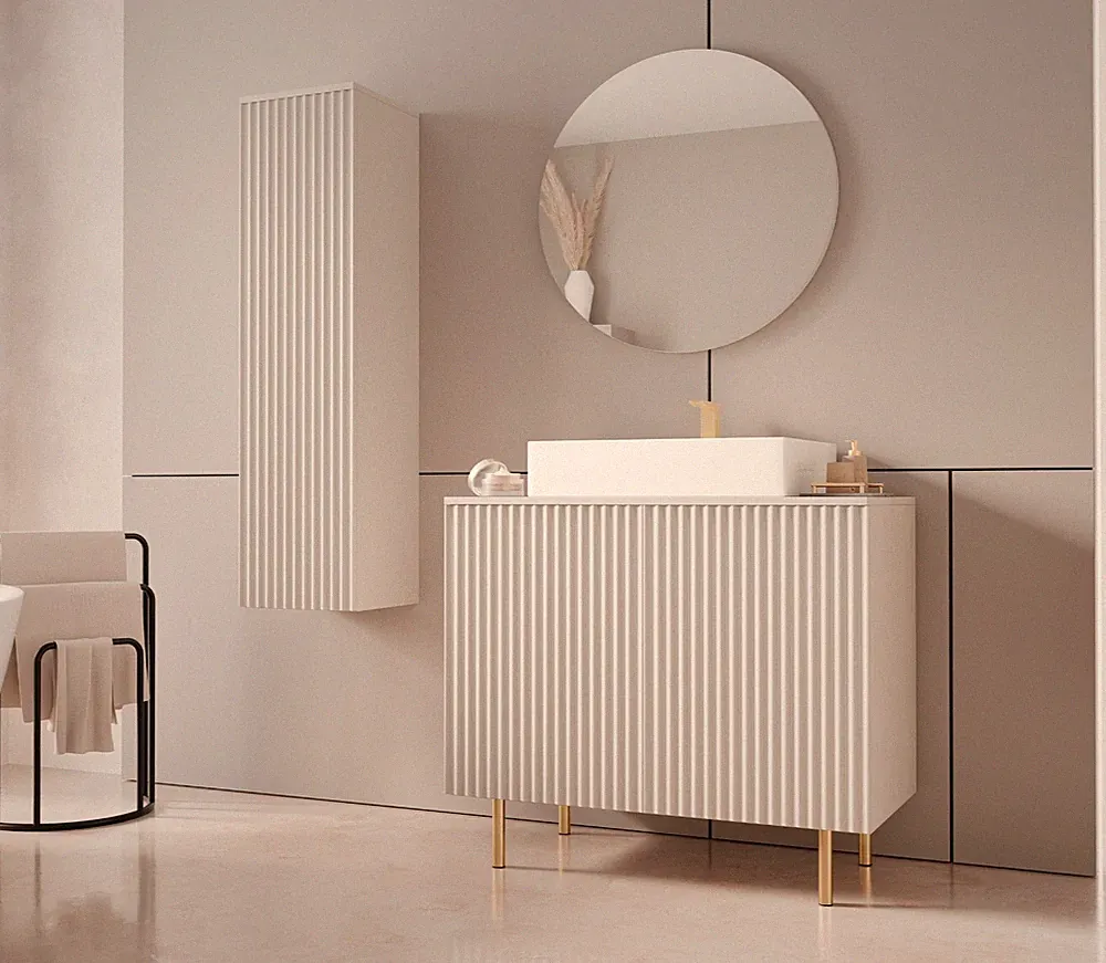 Badmöbel Mavalin II mit Waschbecken Badezimmer Komplett Badmöbel-Set Trends