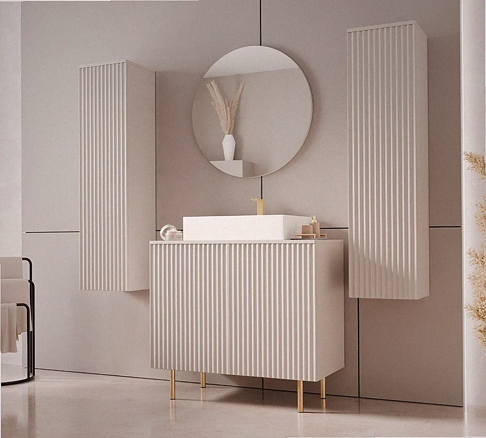 Badmöbel Mavalin IV mit Waschbecken Badezimmer Komplett Badmöbel-Set Trends