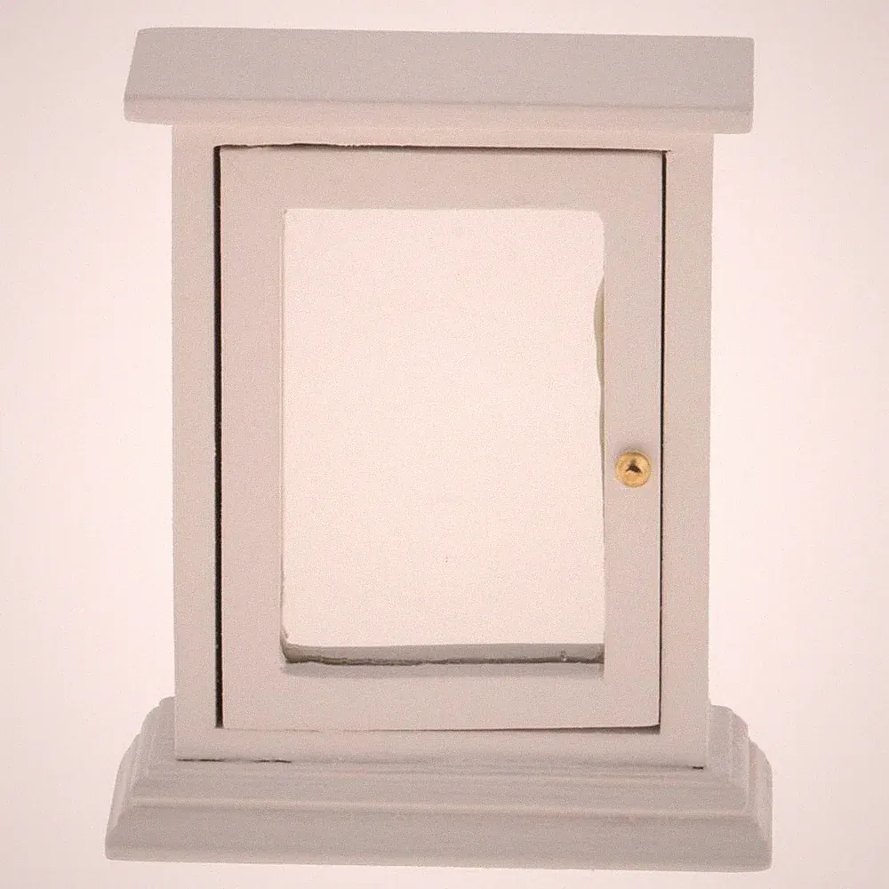 Badmöbel Miniatur Puppe weiß aus Spiegelkasten von