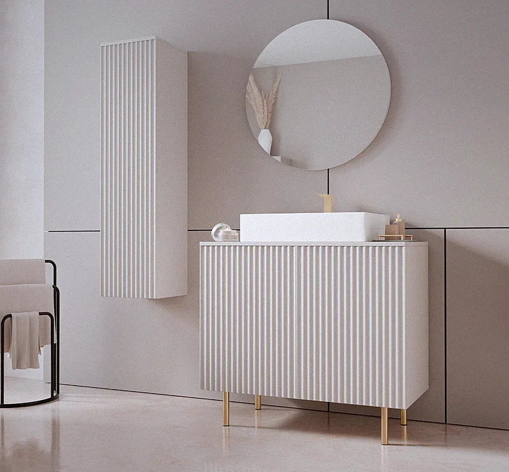 Badmöbel Nubia II mit Waschbecken Badezimmer Komplett Badmöbel-Set Trends