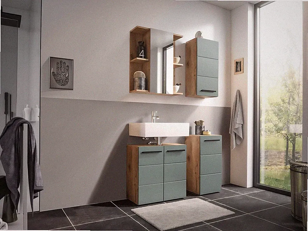 Badmöbel-Set Badezimmer VAIL 3, 4-tlg. mit Spiegelschrank