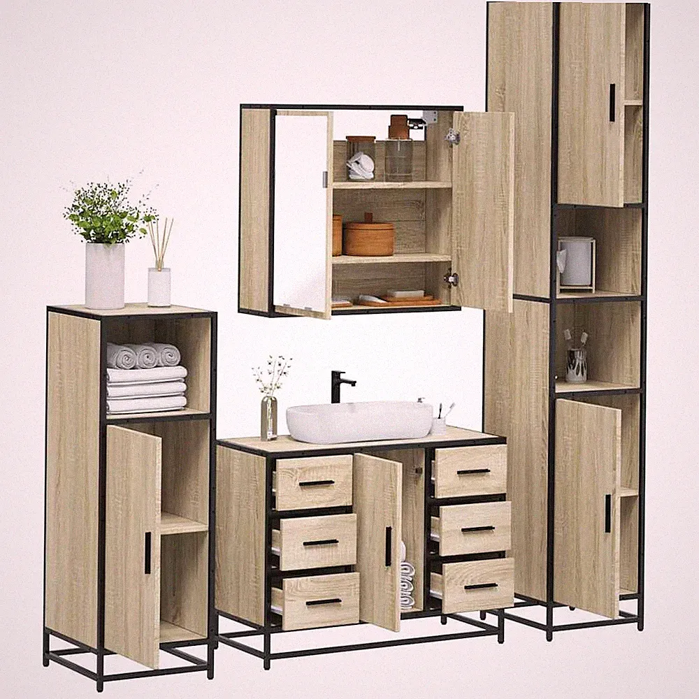 Badmöbel Set Badmöbel Badmöbel-Set Badezimmermöbel Badezimmermöbel-Set vidaXL