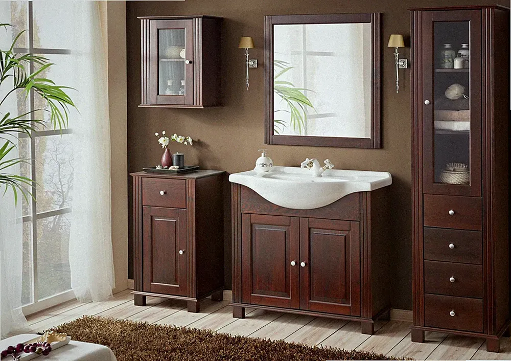 Badmöbel Set Badmöbelset Badezimmer Waschbecken 5tlg. Zimmer Design Badmöbelsets