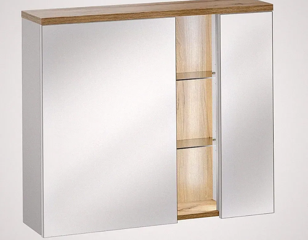 Badmöbel Set ''BAHAMA-WEIß 80" / SPIEGELSCHRANK 841