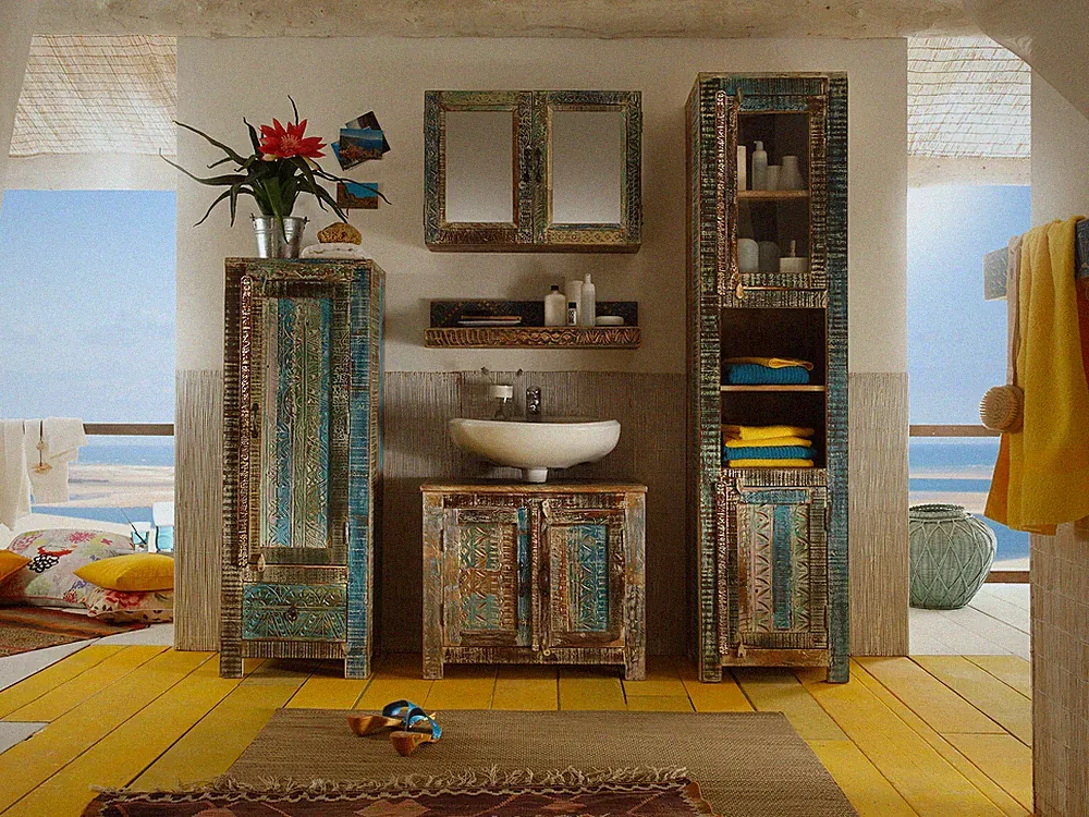 Bunter Spiegelschrank Bad