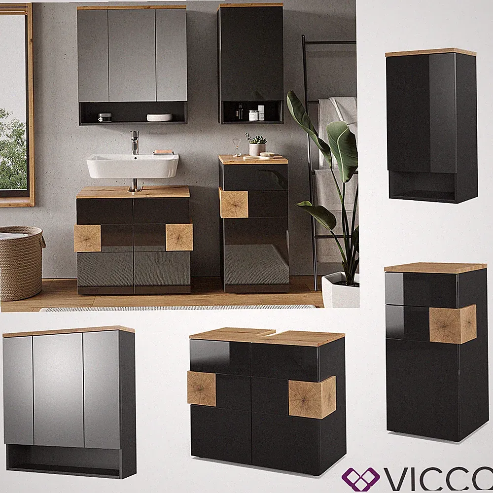 Badmöbel Set Eden Spiegelschrank Unterschrank Hängeschrank Hochschrank ANT Vicco