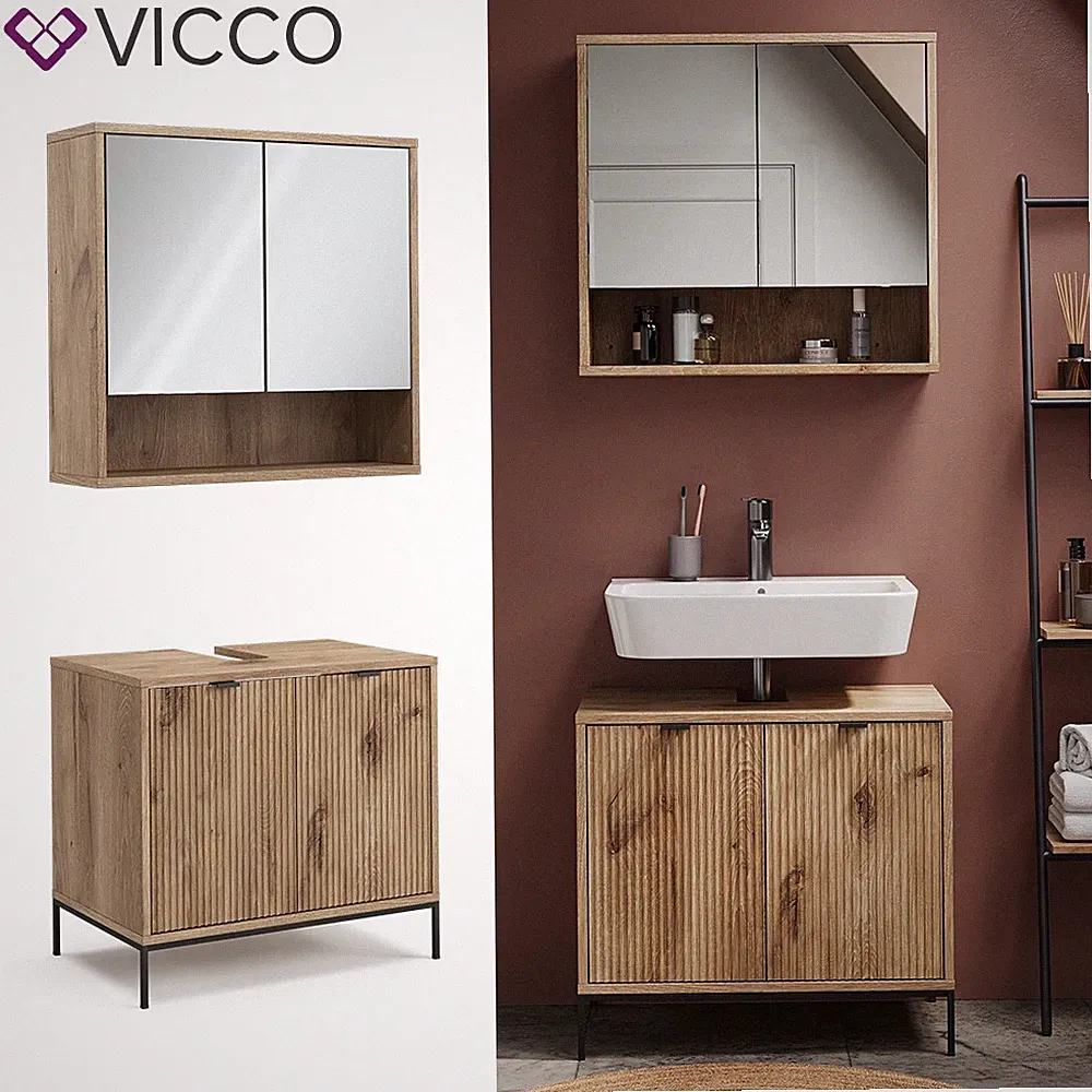 Badmöbel-Set Eliza Viking Oak 2 Teile Vicco