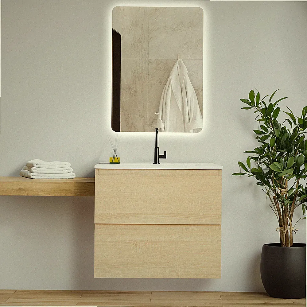 Badmöbel Set mit Waschbecken 60 80 120 cm Spiegel Waschtisch Schrank Homestyle4u