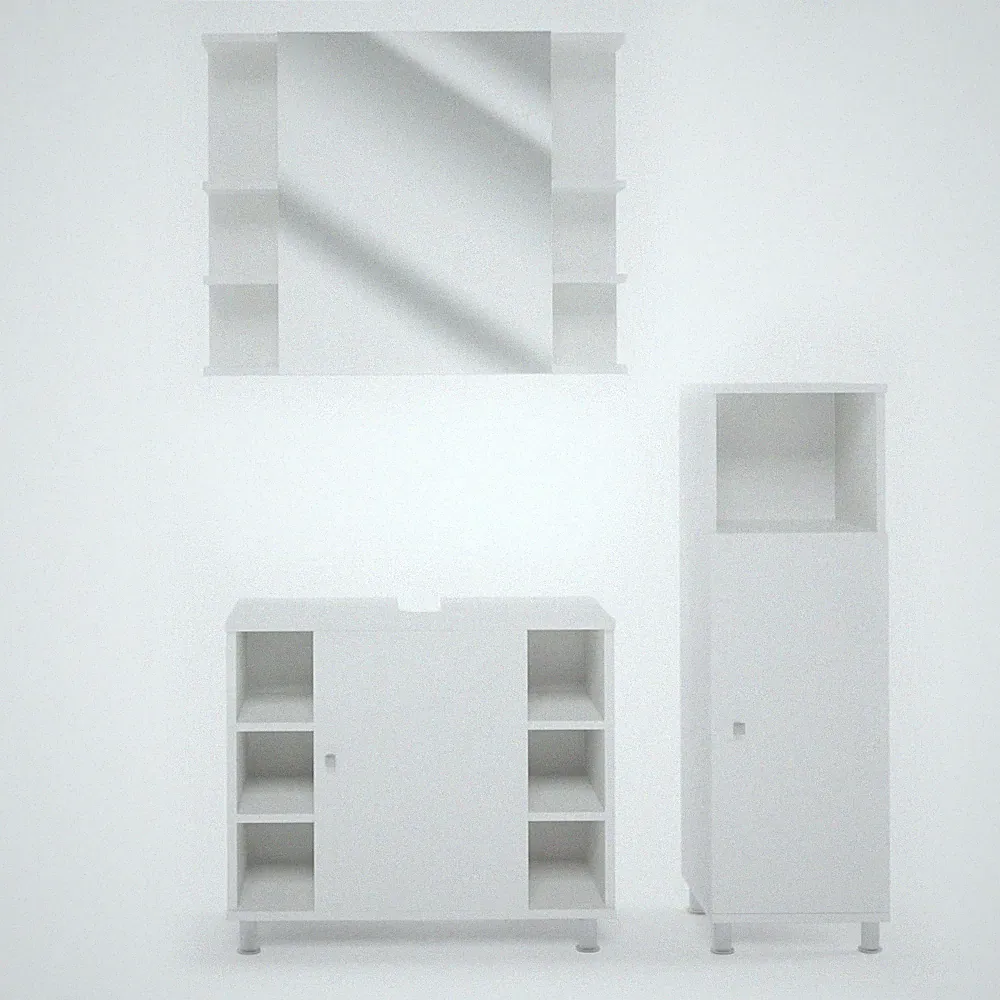 Badmöbel-Set Vicco Fynn 3 Teile, mit Midischrank