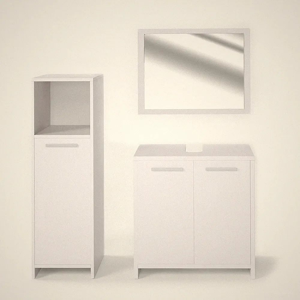 Badmöbel-Set Vicco Kiko 3 Teile, mit Midischrank