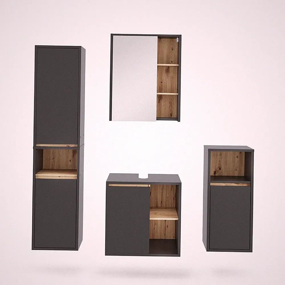 Badmöbel-Set Vicco Viola 4 Teile
