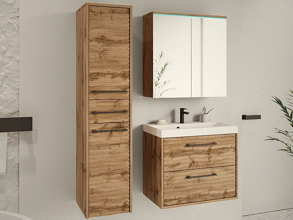 Badmöbel Sinenko I Set mit Waschbecken Badezimmer Komplett Badmoebel Modern