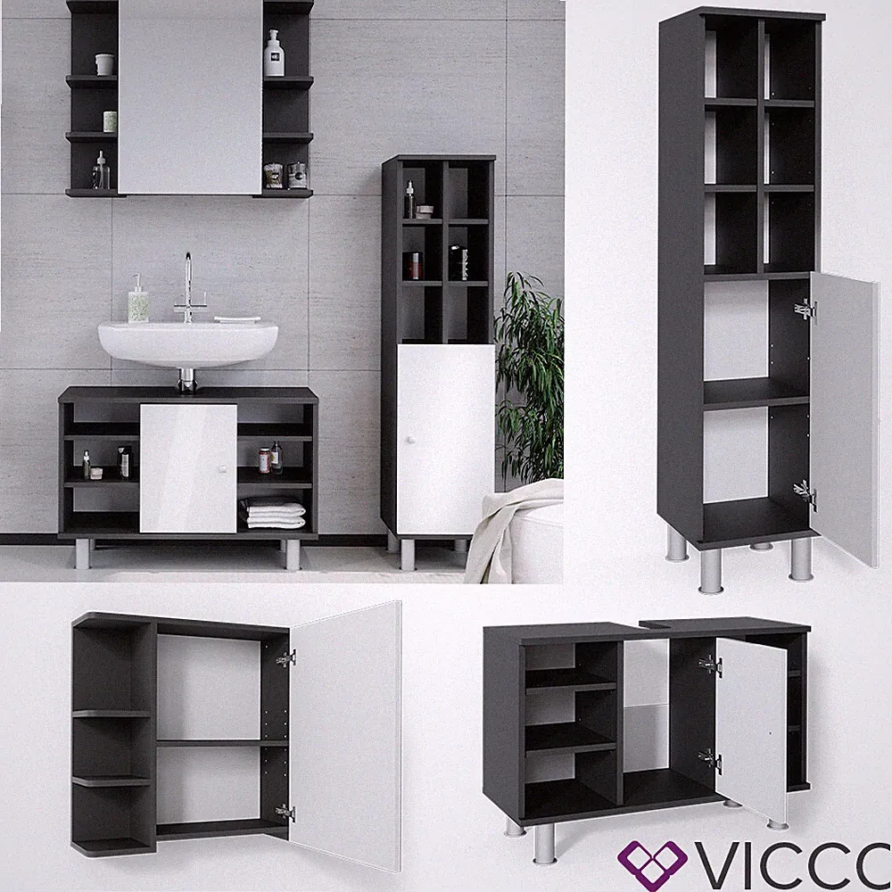 7 Badmöbel-Set