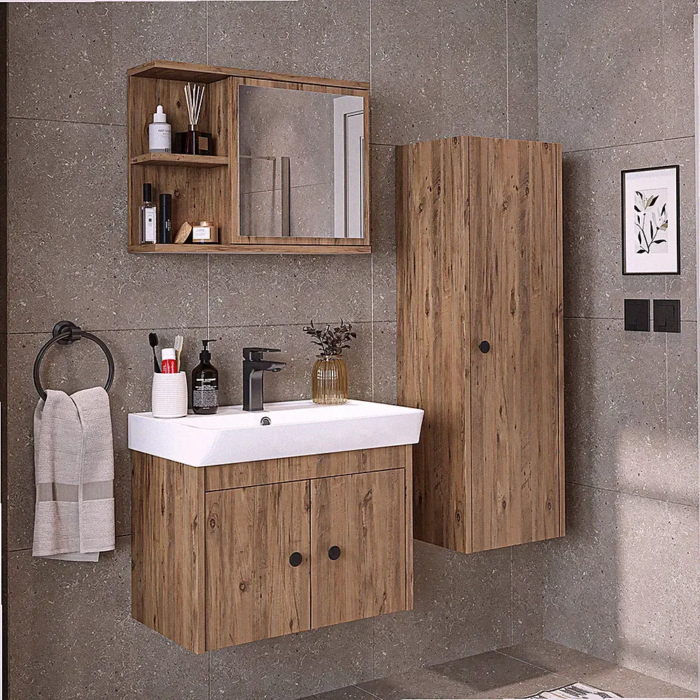 Badmöbelset • ADA • Unterschrank mit Waschbecken•Spiegelschrank•Seitenschrank