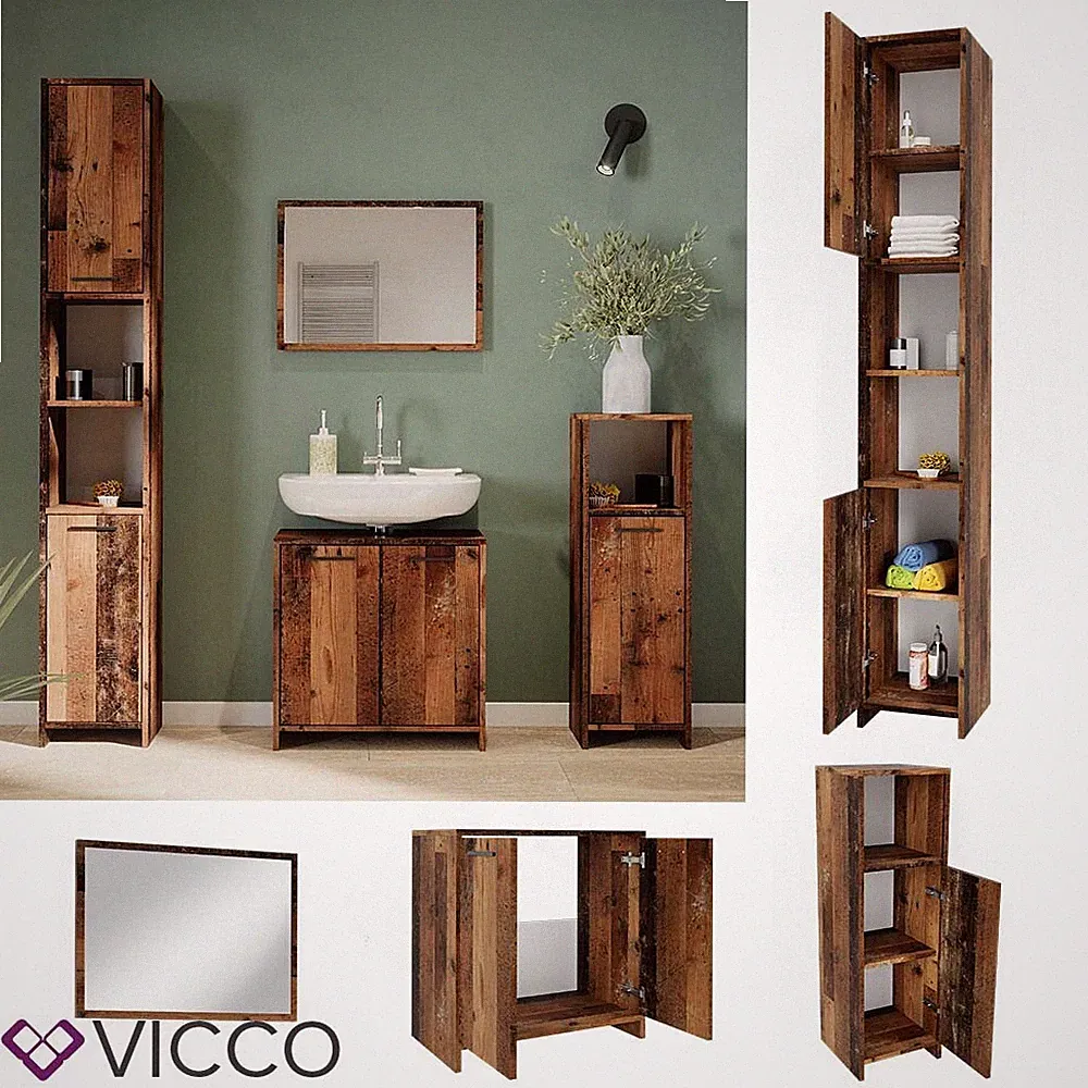 Badmöbelset Kiko Old Style modern Badezimmerschrank Badschrank Badezimmer Vicco