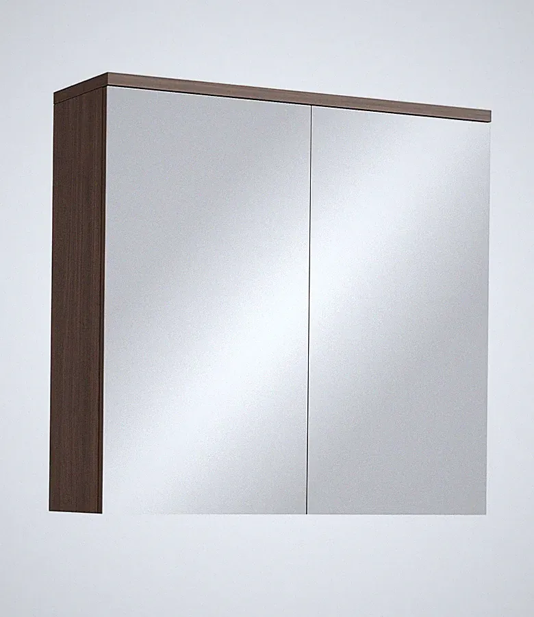 Badplaats Spiegelschrank Toledo 60 x 20 x 60 cm – Walnuss Braun – Badezimmerschr
