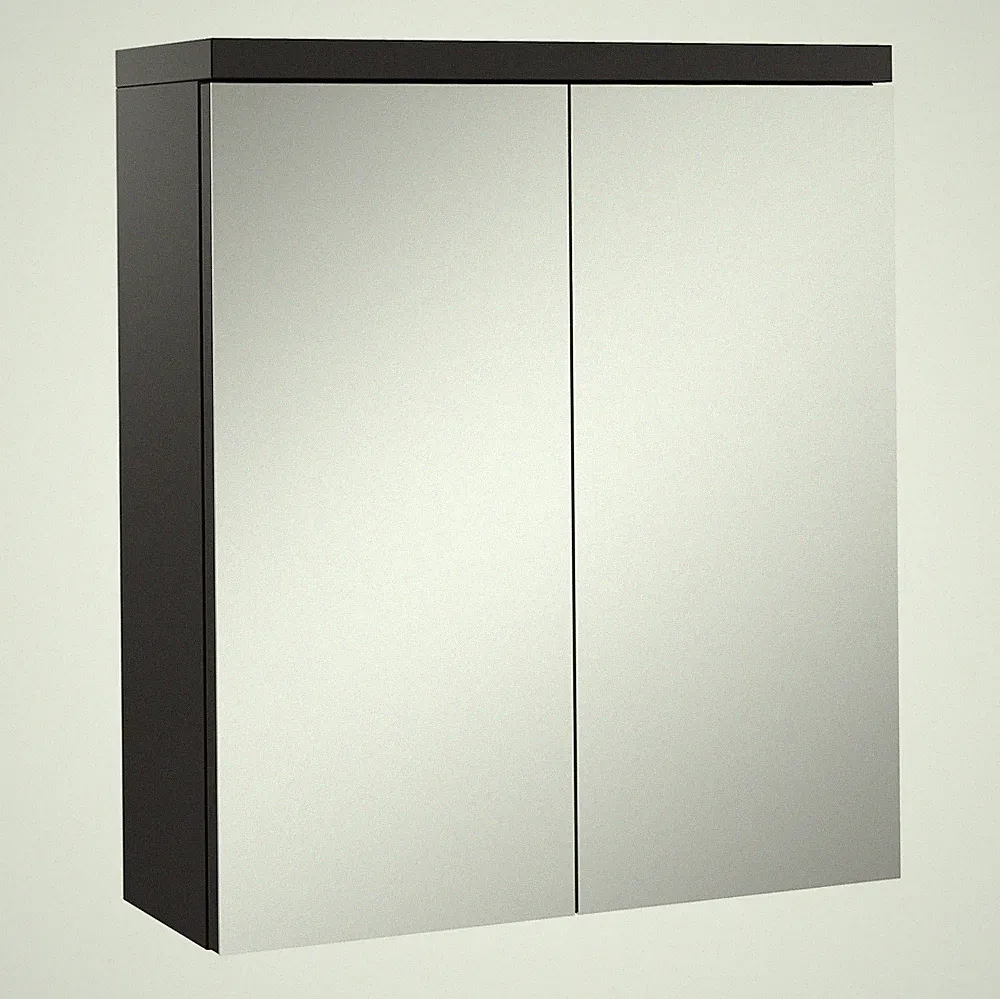 Schwarzer matter Spiegelschrank