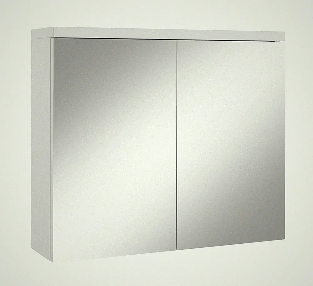 Badplaats Spiegelschrank Toledo 80 x 60 cm Weiß Matt - Badezimmerschrank mit Spi