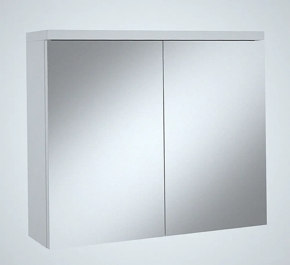 Badplaats Spiegelschrank Toledo 80 x 60 cm Weiß Matt - Badezimmerschrank mit Spi