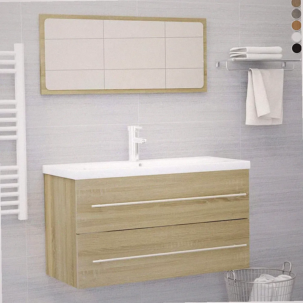 Badschrank mit Spiegel Unterschrank für Waschbecken Waschbeckenschrank Badmöbel