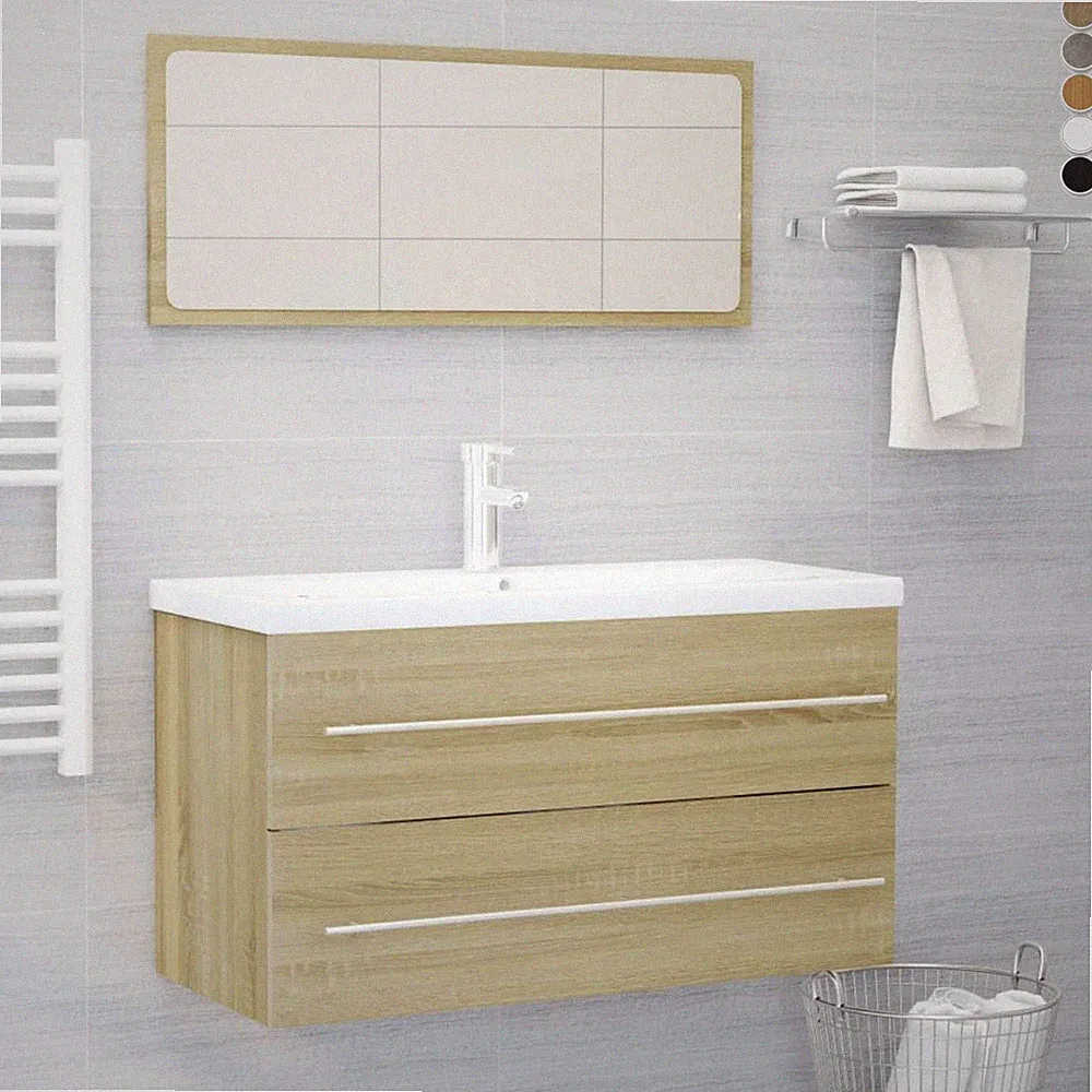 Badschrank mit Spiegel Unterschrank für Waschbecken Waschbeckenschrank Badmöbel