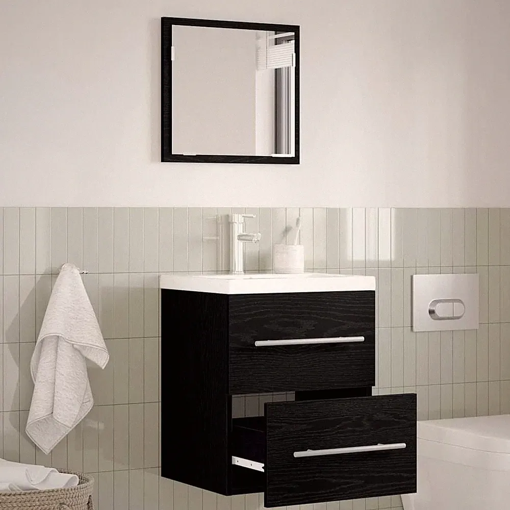 Badschrank mit Spiegel Waschbeckenschrank Badezimmerschrank Badmöbel DE