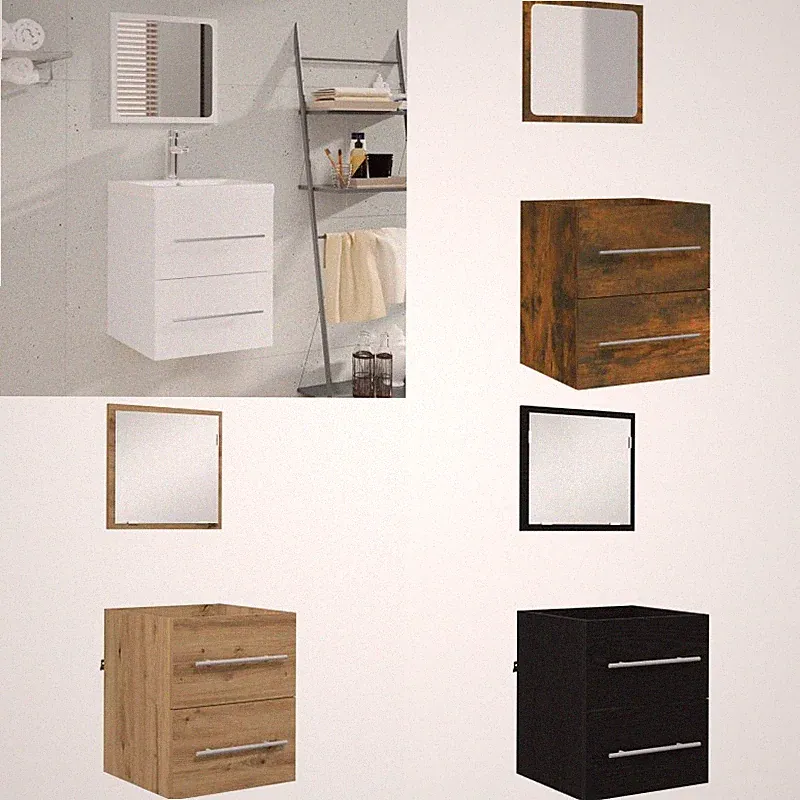 Badschrank mit Spiegel Waschbeckenschrank Badezimmerschrank Badmöbel DE