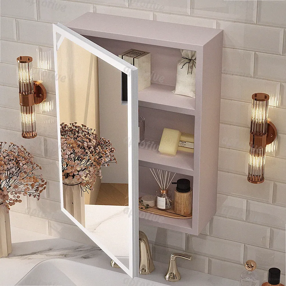 Badschrank Spiegelschrank mit Beleuchtung Wandschrank Spiegel Badezimmerschrank