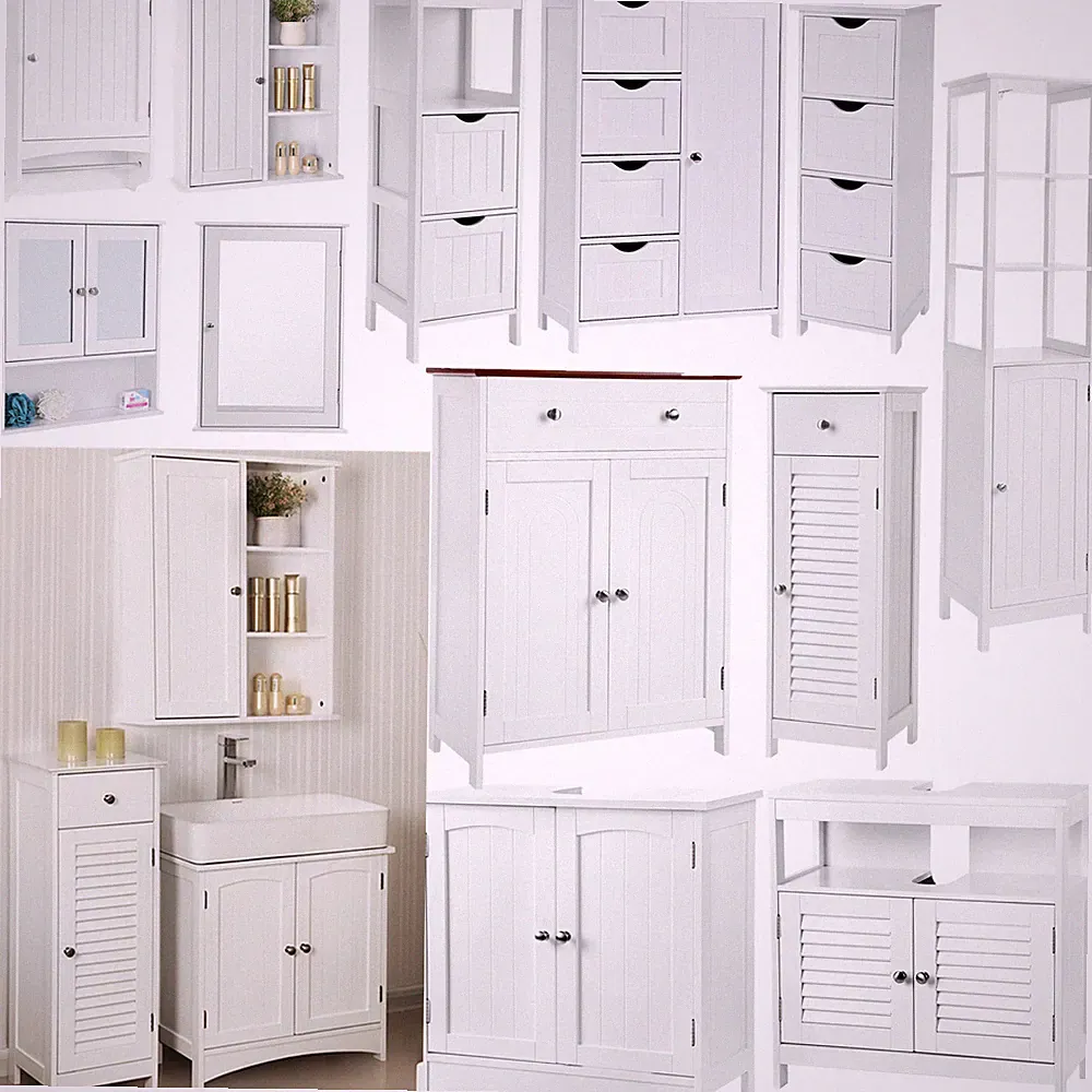 Badschrank Spiegelschrank Waschbeckenunterschrank Schubladenkommode Hängeschrank