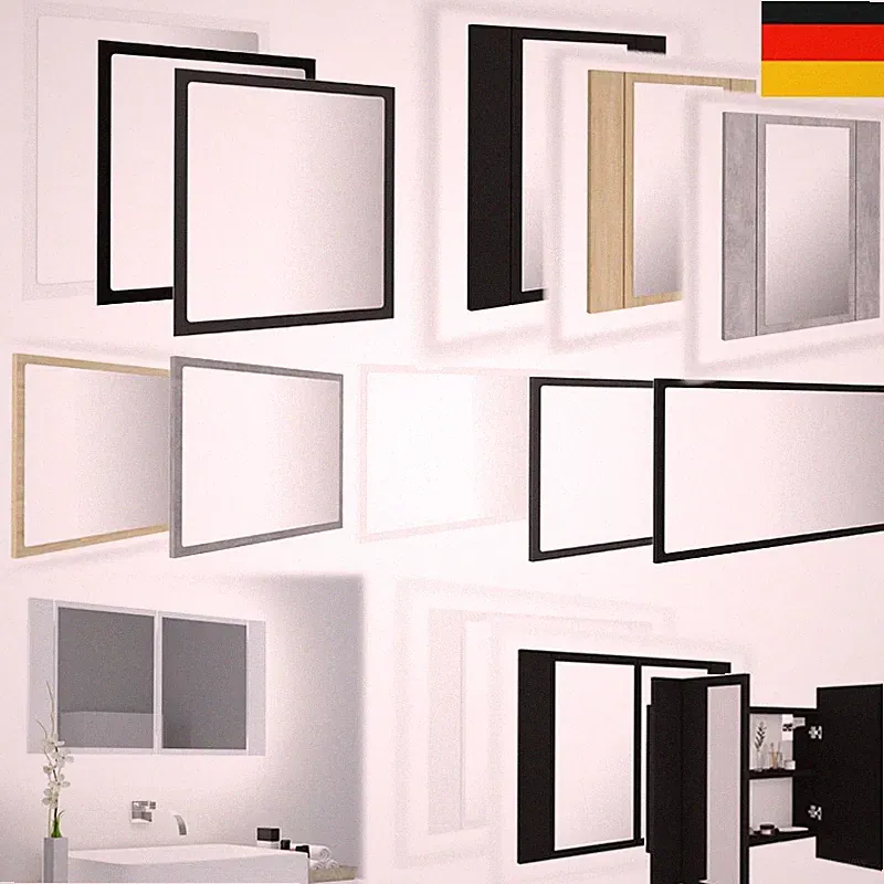 Badspiegel Spiegelschrank mit LED Beleuchtung Badezimmerspiegel Bad Spiegel G