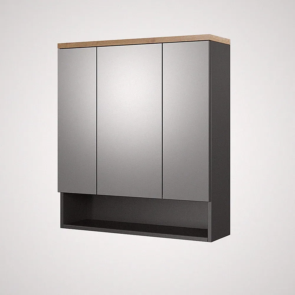 Badspiegelschrank Vicco Eden 70 x 77.5 cm mit 3 Türen
