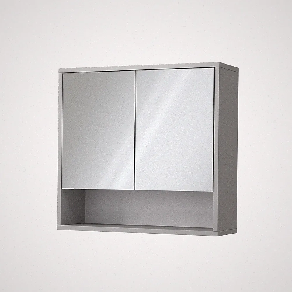 Badspiegelschrank Vicco Eliza 70 x 65 cm mit 2 Türen