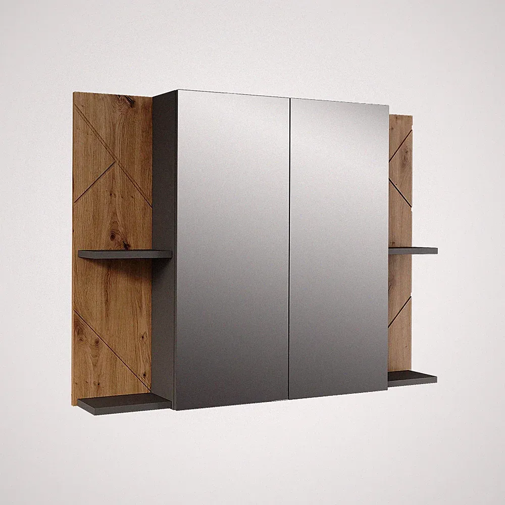 Badspiegelschrank Vicco Irma 100 x 75 cm mit 2 Türen