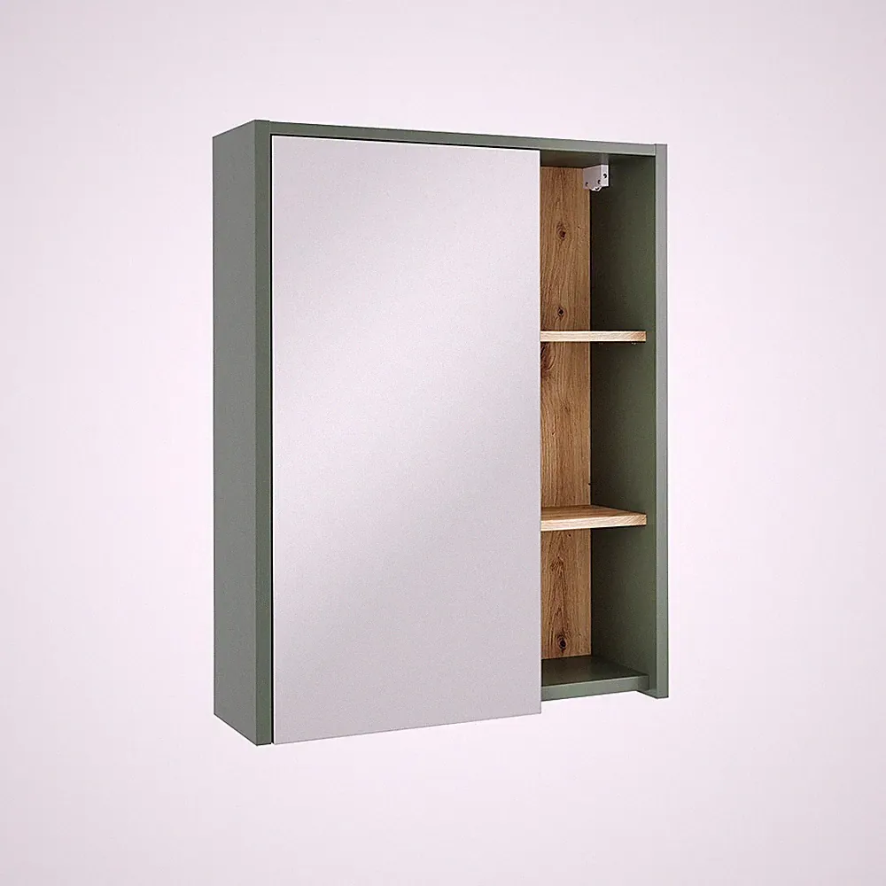 Badspiegelschrank Vicco Viola 60 x 75 cm mit offenen Regalen