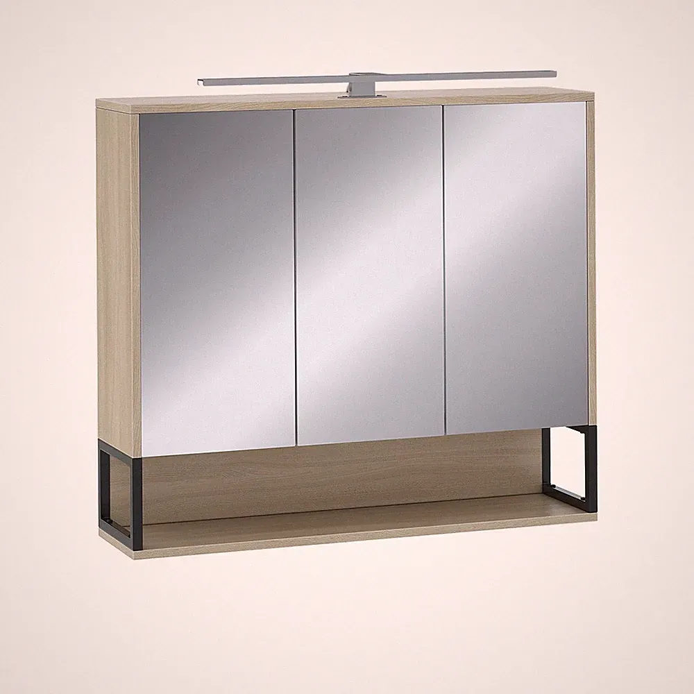 Badspiegelschrank Vicco Vionna 80 x 71.5 cm mit LED-Licht