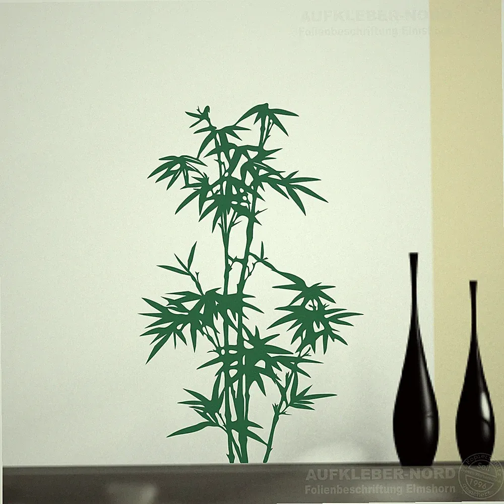 Bambus Wandtattoo 55cm Pflanze Strauch A15 Wandaufkleber Schilf Wandsticker Deko