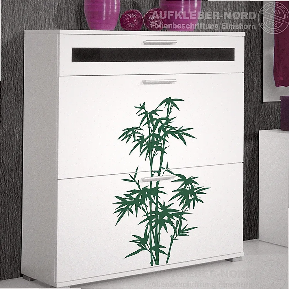 Bambus Wandtattoo 75cm Pflanze Strauch A15 Wandsticker Möbel Wandaufkleber Natur