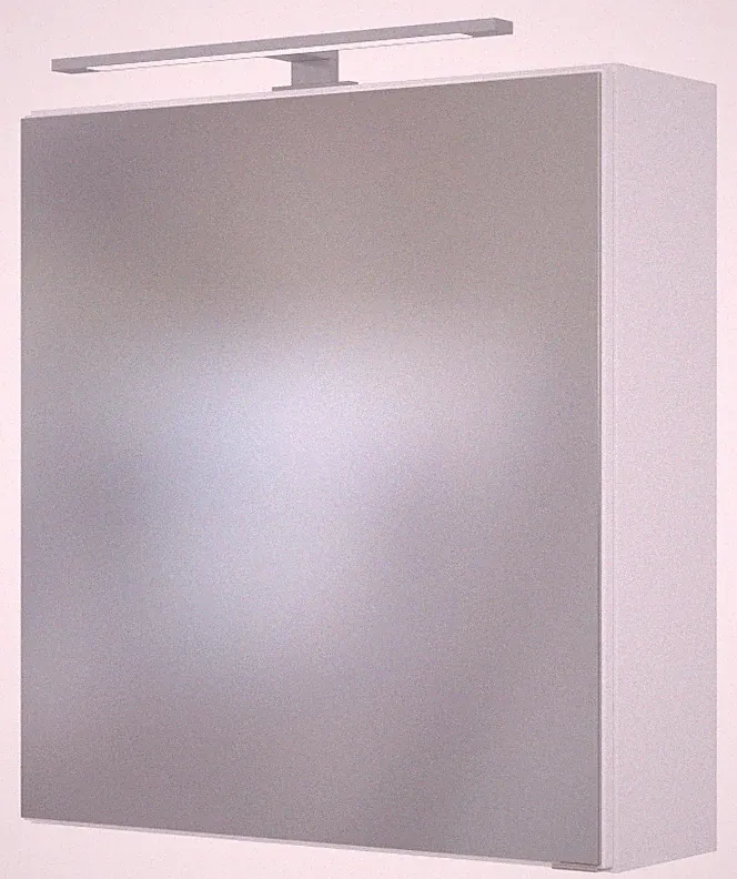 Basera® Badezimmer Spiegelschrank Avola 60 cm breit mit LED-Beleuchtung weiß