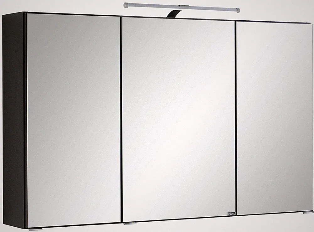 Basera® Badezimmer Spiegelschrank Ilona 100 cm breit mit LED-Beleuchtung anth...