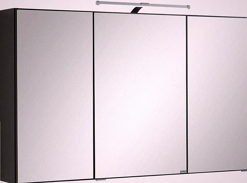 Basera® Badezimmer Spiegelschrank Ilona 100 cm breit mit LED-Beleuchtung anth...